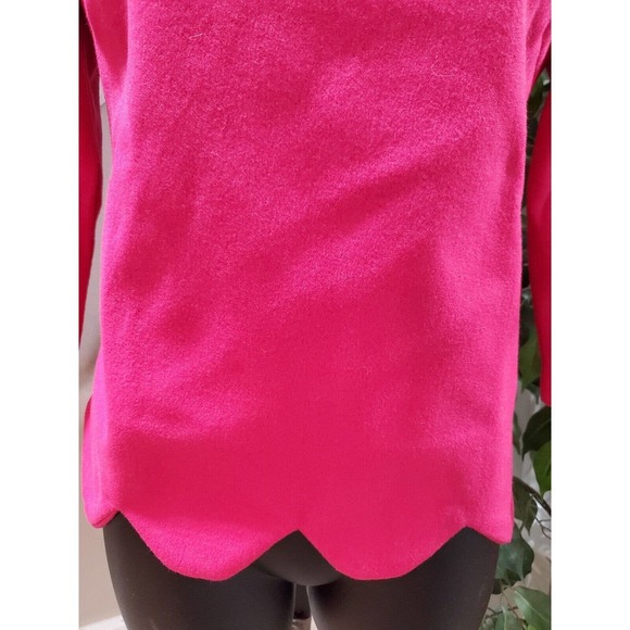 Dowisi Women's Pink Solid Long Sleeve Round Neck Pullover Top Size Medium - Picture 3 of 10